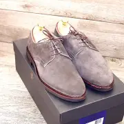 * NIB * $375 Allen Edmonds NOMAD Plain Toe 9 D Grey Suede * new Cedar Trees