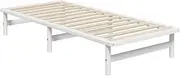 OIKITURE Wooden Bed Frame Single Size, Bed Frame Platform with Reinforced Slats - Compatible with Australian-Sized Mattresses, 190x91x30cm