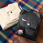 🇯🇵日本代購OSUMASHI POOHCHAN✈️ 躲貓貓系列 貓咪 刺繡 3WAY 雙肩包/單肩包/後背包 三色 ÔP