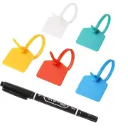 Nylon Cable Zip Ties with Marker, Self-Locking Written-on Cable Mark Ties 4.7...
