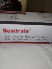NeoDrain 24 In. Linear Shower Drain ZA3-24-T02 MB Matte Black Flat/Tile