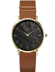 Rosefield WBCLG-W96 Black Dial Brown Leather Womens Watch
