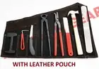 Horse Tool Kit Farrier Tool Kit,8 Pieces Instruments Kit with Leather Wallet
