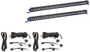 Kings 2x 30" Single Row Light Bar 9,658 Lumens | 1 Lux @ 516 m+ 2x Plug N Play Wiring Harness Kit