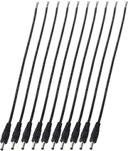 Byttlerom 10 Pack 3.5mm x 1.35mm DC Power Male Plug Jack to Bare Wire Open End Pigtail Power Cable Cord 3.5X1.35mm for DC Power