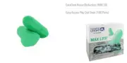 Howard Leight by Honeywell Max Lite Low Pressure Disposable 200-pairs, Green