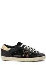 Golden Goose Super-Star Panelled Leather Sneakers - Black - 38 (IT38 / UK5), Golden Goose Trainers, Ripped - 38 (IT38 / UK5) 38 (IT38 / UK5)