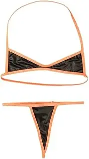 La-pomme(ラ ポーム) La Paume Women's Bikini Panties, Super Wet Fabric, Glossy, Wet Feel, School, Competitive Swimming, Micro Bikini, G-String, Extra Small, Made in Japan