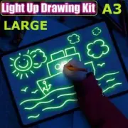 Large A3 Light Up Drawing Board Sketchpad Painting Pen Sticker Kit Kids A.6 A14