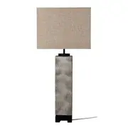 Oriel Tyros Embossed Pewter Table Lamp