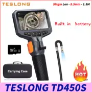 TESLONG TD450S 5.5MM 1.55M Single Lens Articulating Borescope 1080P IPS Endoscop