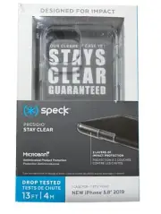 W4. Speck - Presidio STAY CLEAR Case for Apple iPhone 11 Pro 5.8" Clear transpar