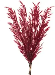 Melrose Set of 6 Burgundy Plume Fall Harvest Artificial Bundles 32"
