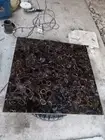 Black Agate Kitchen Dining Table Top Semi Precious Geode Stone Handmade Art Dec