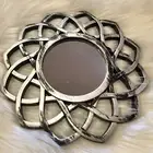 NEW! Gorgeous Silver & Black Geometric Shape Decorative Accent Mirror