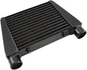 Aeroflow V-Mount Street Intercooler 330 X 280 X 76mm 2.5" Black - AF90-1015BLK