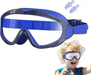 Kids Swimming Goggles - Surfing Goggles with Waterproof Earplugs | Anti-Fog UV Protection Swimming Eyewear, Leakproof Water Sports Glasses For Age 2-16