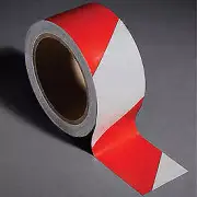 INCOM Reflective Safety Tape 2"W x 30'L Striped Red/White 1 Roll