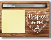 Hospice Squad Sticky Note Holder, Hospice Team Appreciation Gifts, Thank You Gifts for Hospice Nurses and Staff, Wooden Sticky Note Pad Holder, Medical Office Desk Accessories WPP85