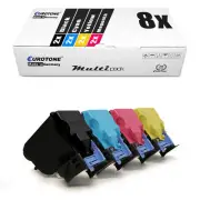 8x Eurotone Eco Toner Alternative for Epson CX-37-DNF C-3900-DTN CX-37-DTNF