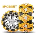 8X Car Wheel Tire Snow Ice Chains Anti Slip Tyre Chain TPU Anti-skid For TOYOTA