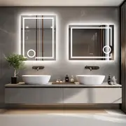 LED Bathroom Mirror with Dual Illumination, Anti-Fog & Shatterproof Design