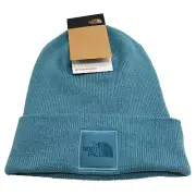 THE NORTH FACE Unisex Knit Cuffed Big Box Beanie Hat Algae Blue One Size NWT