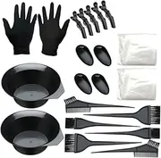 Baluue Hair Coloring Tools Kit 21pcs Set Glove Cotton Dye Brush Bowl Diy Hair Dyeing