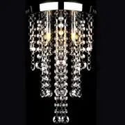 White Metal Ceiling Lamp with Crystal Beads vidaXL