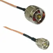 USA-CA RG316 N MALE to MINI UHF MALE Coaxial RF Pigtail Cable