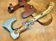 Viking Tomahawk Bearded Axe Hand Forged Viking Style Hatchet Outdoor Camping AU