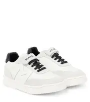 [Marc Jacobs Kids] Marc Jacobs Kids Suede-trimmed leather sneakers UK 11 white