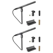 (2) Audio Technica AT897 Shotgun Condenser Video/Film/Broadcast Microphones+Case