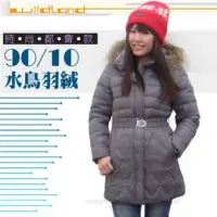 在飛比找遠傳friDay購物優惠-【荒野 wildland】女款 中長版 貉子毛保暖羽絨外套/