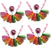 minkissy 4 Sets Lizard Bride Outfit Bearded Dragon Costume Tutu Skirt Hat Harness Set Pet Lizards Photo Party