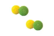 2x 2pc D.line Laundry Clothes Fabric Softener Dryer Balls Set Green/Yellow
