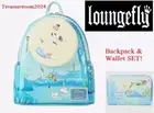 LOUNGEFLY Disney Peter Pan Full Moon Glow-in-the-Dark Backpack & Wallet SET!