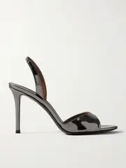 [Giuseppe Zanotti] Giuseppe Zanotti - Clandestino Metallic Leather Sandals - Dark gray - IT35 IT 35 Gray