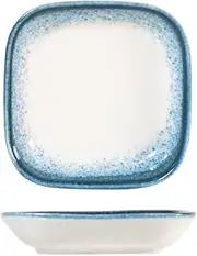 H&h Jupiter Set of 6 Square Porcelain Saucers, 10 cm