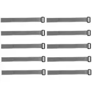 10pcs Hook and Loop Straps, 3/4-inch x 14-inch Securing Straps Cable Tie (Gray)