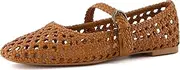 [CUSHIONAIRE] Women's Weston Woven Mary Jane Flat +Memory Foam, Wide Widths Available