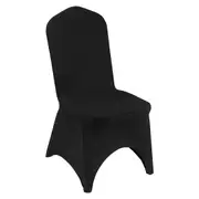 50 PCS Black Chair Covers Polyester Spandex Stretch Wedding Party Banquet