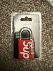 Supreme X MasterLock Numeric Combination Padlock Lock Red SS19 NEW