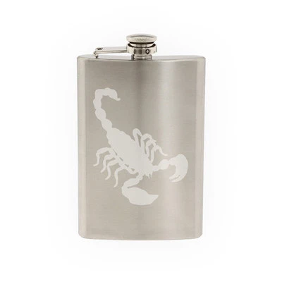 Insect Arachnid- Scorpion Venom Sting #10- Scorpio logo-8 oz etched flask