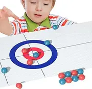 Tabletop Curling Game - Floor Table Curling Game, Indoor Curling Game | Fun Indoor Educational Leisure Curling Family Games, Portable Miini Tabletop Indoor Curling Game for Adults Kids & Families