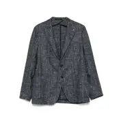 [Tagliatore] Tagliatore Check-print Blazer 48 IT BLUE/GREY