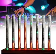 Music Rhythm Recognition Light – LED Audio Spectrum Analyzer with 8 Nixie Tubes, 6 Dynamic Light Modes, Sound Pickup Spectrum Lamp for Studio, Gaming Room & Party