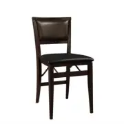 Riverbay Furniture 18" Pad Folding Stool in Espresso (Set of 2)