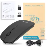 Computer Mouse with USB & Type-C Adapter for Windows/Mac/Chromebook, Noiseless