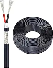 2 Conductor Shielded Wire 18AWG~26AWG Tinned Copper Core PVC Cable 18~26Gauge 2 Conductor Electrical Wire UL Certified Low Voltage Cable Hookup Wire for Outdoor Lighting，Batteries(30ft,26/2AWG)